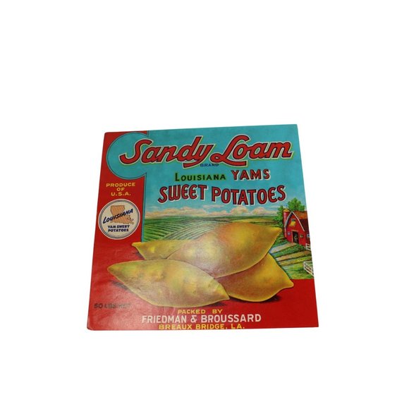 Art | Sandy Loam Louisian Yams Sweet Potatoes Crate Label Vintage 6669 ...